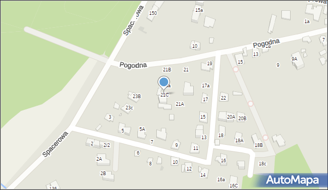 Marki, Pogodna, 21C, mapa Marki