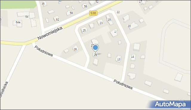 Marzęcice, Południowa, 29, mapa Marzęcice