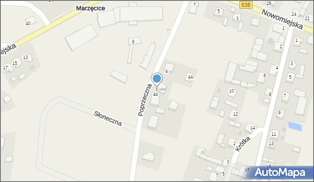 Marzęcice, Poprzeczna, 6, mapa Marzęcice