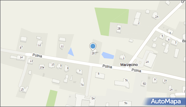 Marzęcino, Polna, 16, mapa Marzęcino