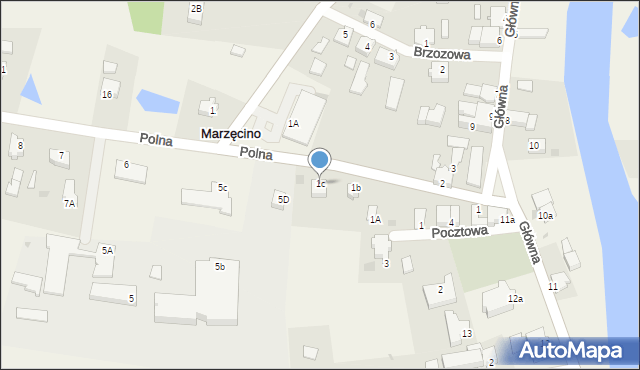 Marzęcino, Polna, 1c, mapa Marzęcino