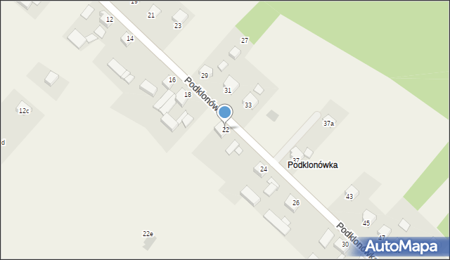 Masłów Pierwszy, Podklonówka, 22, mapa Masłów Pierwszy