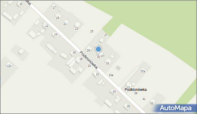 Masłów Pierwszy, Podklonówka, 31, mapa Masłów Pierwszy