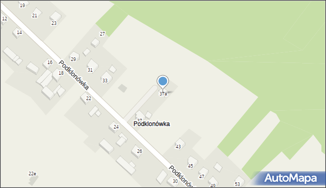 Masłów Pierwszy, Podklonówka, 37a, mapa Masłów Pierwszy