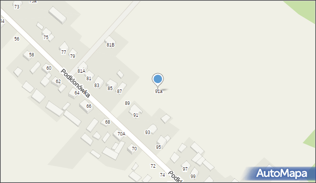 Masłów Pierwszy, Podklonówka, 91a, mapa Masłów Pierwszy