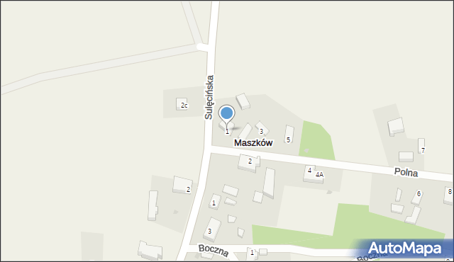 Maszków, Polna, 1, mapa Maszków