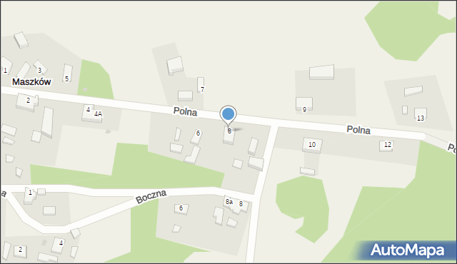 Maszków, Polna, 8, mapa Maszków