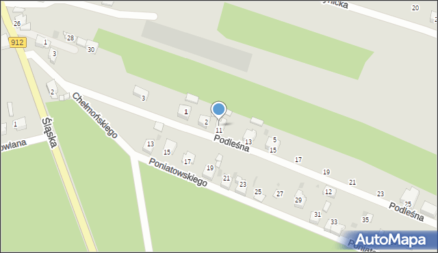 Miasteczko Śląskie, Podleśna, 3, mapa Miasteczko Śląskie