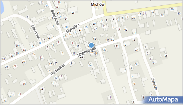 Michów, Podwalna, 26, mapa Michów