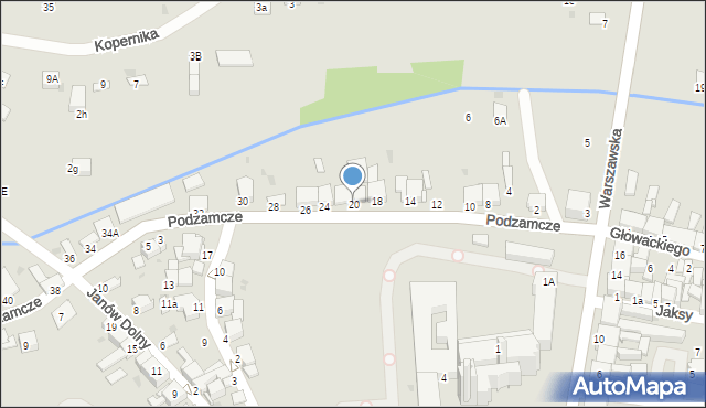 Miechów, Podzamcze, 20, mapa Miechów
