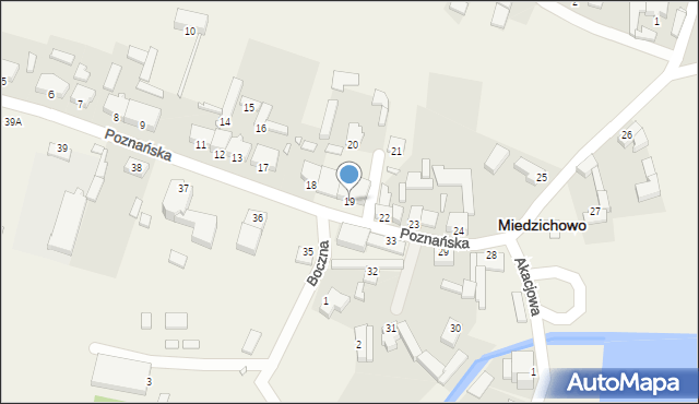 Miedzichowo, Poznańska, 19, mapa Miedzichowo