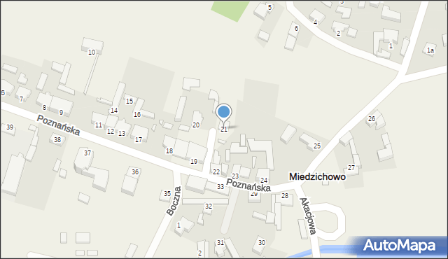 Miedzichowo, Poznańska, 21, mapa Miedzichowo