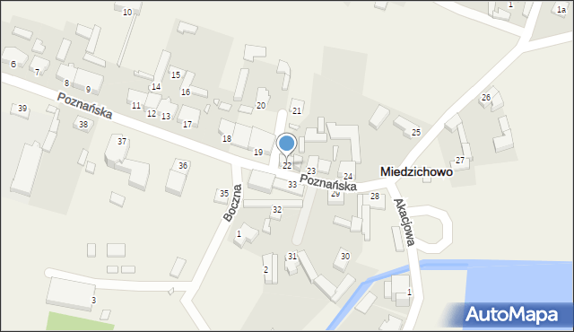 Miedzichowo, Poznańska, 22, mapa Miedzichowo