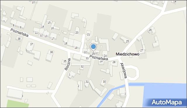 Miedzichowo, Poznańska, 23, mapa Miedzichowo