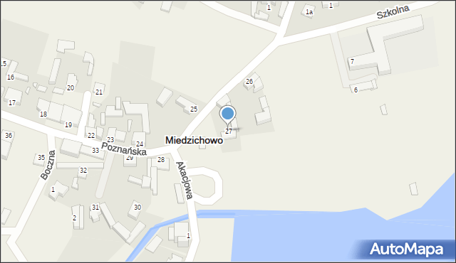 Miedzichowo, Poznańska, 27, mapa Miedzichowo