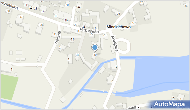 Miedzichowo, Poznańska, 30, mapa Miedzichowo