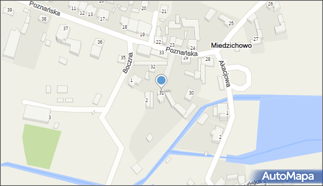 Miedzichowo, Poznańska, 31, mapa Miedzichowo