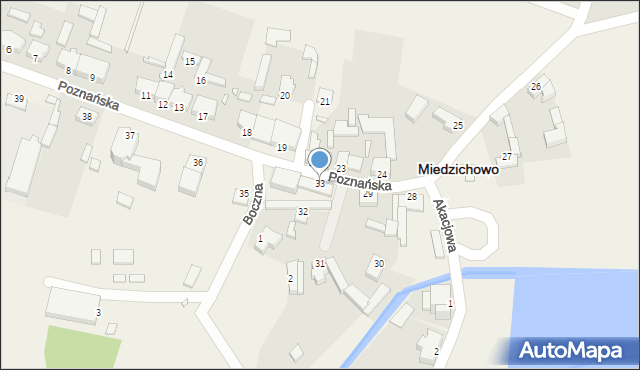 Miedzichowo, Poznańska, 33, mapa Miedzichowo