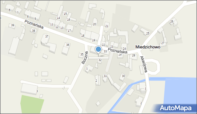 Miedzichowo, Poznańska, 34, mapa Miedzichowo