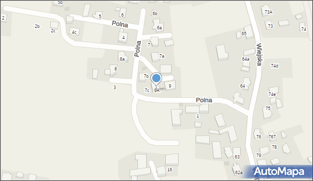 Miedźna, Polna, 9A, mapa Miedźna