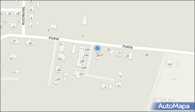Międzybórz, Polna, 25, mapa Międzybórz
