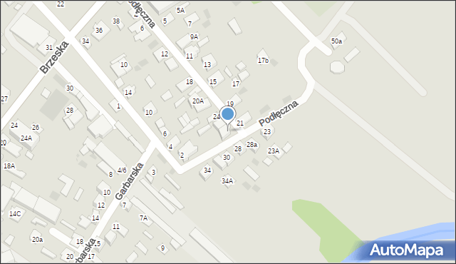 Międzyrzec Podlaski, Podłęczna, 26a, mapa Międzyrzec Podlaski