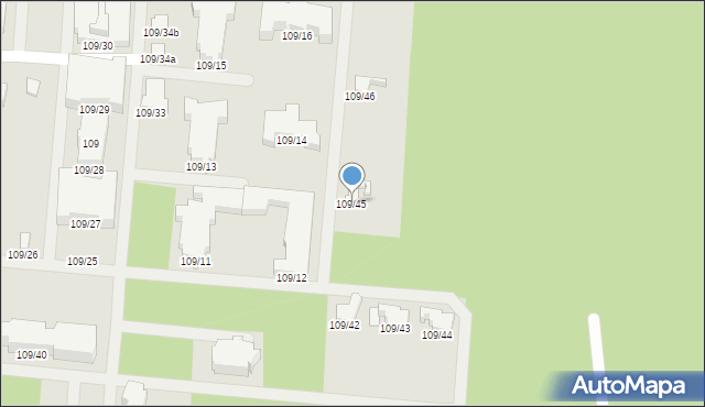 Międzyrzecz, Poznańska, 109/45, mapa Międzyrzecz