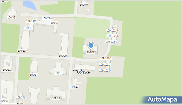 Międzyrzecz, Poznańska, 109/48, mapa Międzyrzecz