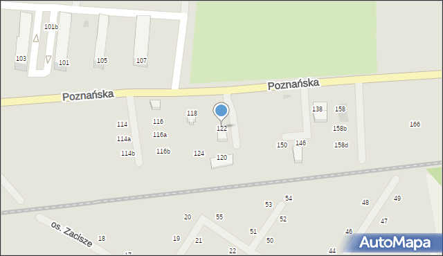 Międzyrzecz, Poznańska, 122, mapa Międzyrzecz