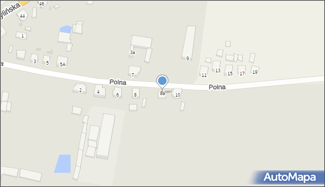 Miejska Górka, Polna, 8a, mapa Miejska Górka