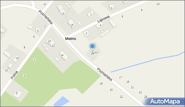 Mielno, Poznańska, 15a, mapa Mielno