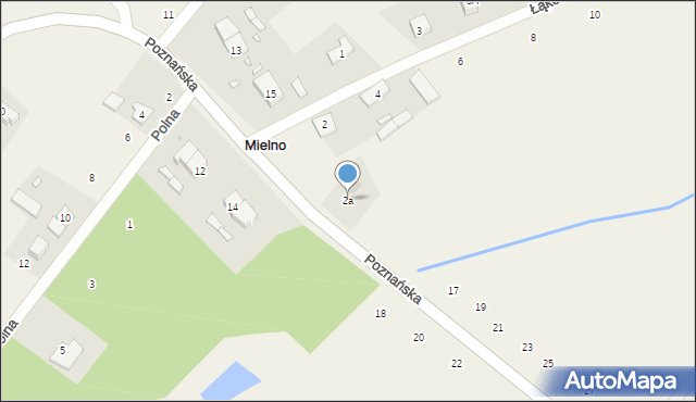 Mielno, Poznańska, 15a, mapa Mielno