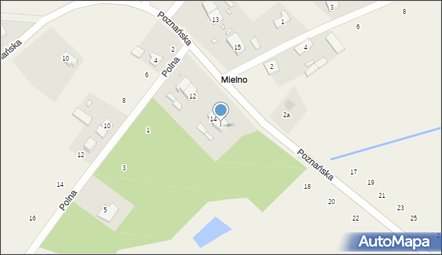 Mielno, Poznańska, 16, mapa Mielno