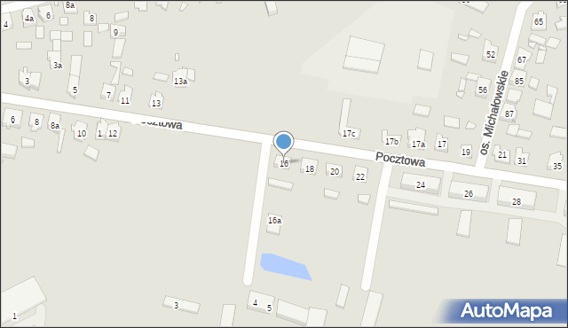 Mieścisko, Pocztowa, 16, mapa Mieścisko