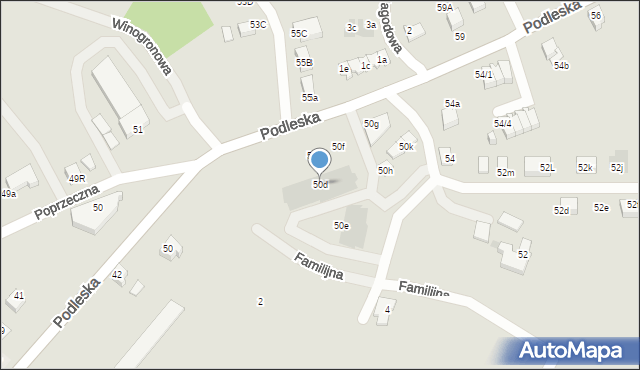 Mikołów, Podleska, 50d, mapa Mikołów