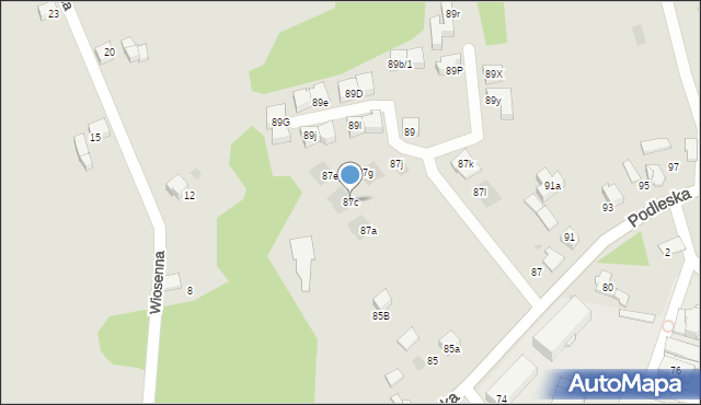 Mikołów, Podleska, 87c, mapa Mikołów