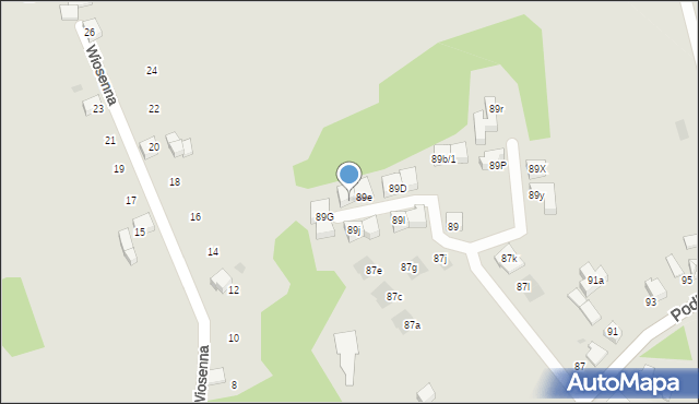 Mikołów, Podleska, 89f, mapa Mikołów