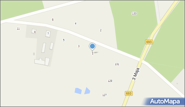 Milejczyce, Polna, 1, mapa Milejczyce