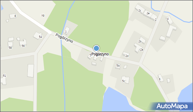 Miłochowice, Pogórzyno, 5, mapa Miłochowice