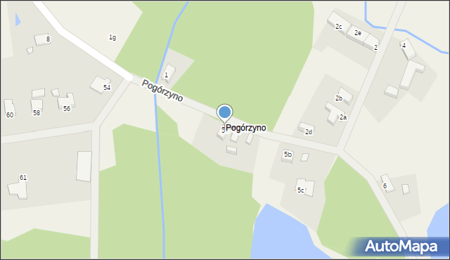 Miłochowice, Pogórzyno, 5a, mapa Miłochowice