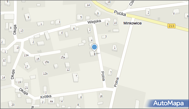 Minkowice, Polna, 8, mapa Minkowice