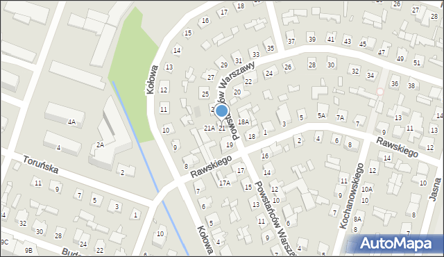 Mińsk Mazowiecki, Powstańców Warszawy, 21, mapa Mińsk Mazowiecki