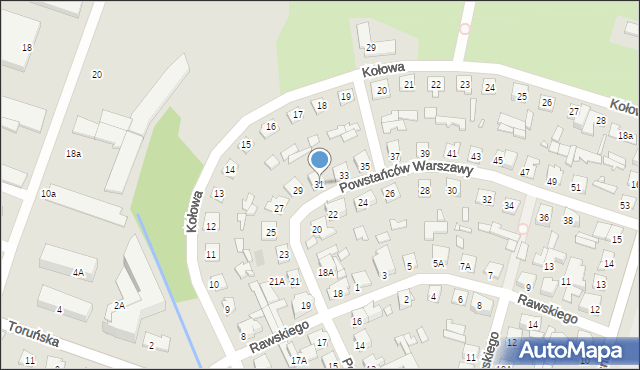 Mińsk Mazowiecki, Powstańców Warszawy, 31, mapa Mińsk Mazowiecki