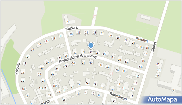 Mińsk Mazowiecki, Powstańców Warszawy, 41, mapa Mińsk Mazowiecki