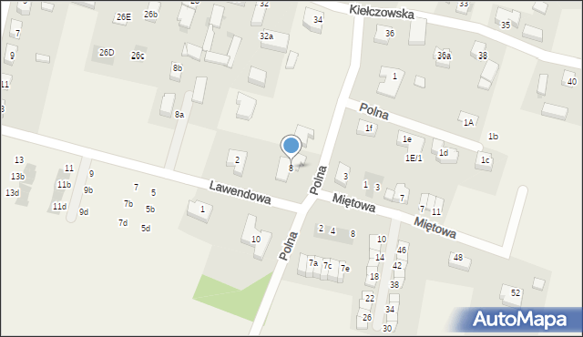 Mirków, Polna, 8, mapa Mirków