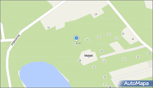 Mistów, Północna, 25, mapa Mistów