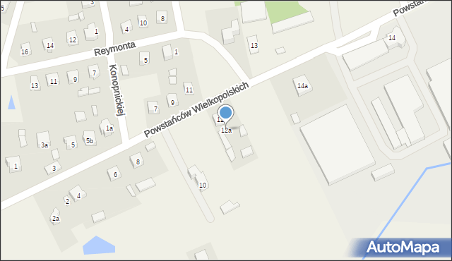 Mniszków, Powstańców Wielkopolskich, 12a, mapa Mniszków