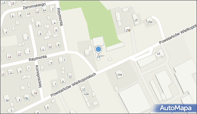 Mniszków, Powstańców Wielkopolskich, 13, mapa Mniszków