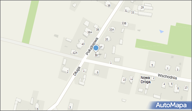 Modliszewice, Południowa, 39, mapa Modliszewice