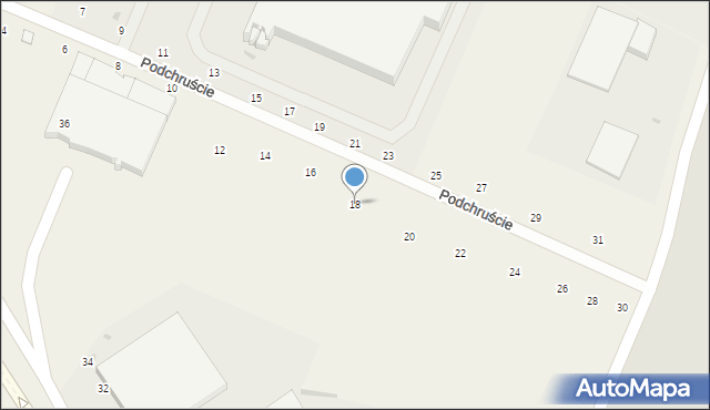 Modlnica, Podchruście, 18, mapa Modlnica